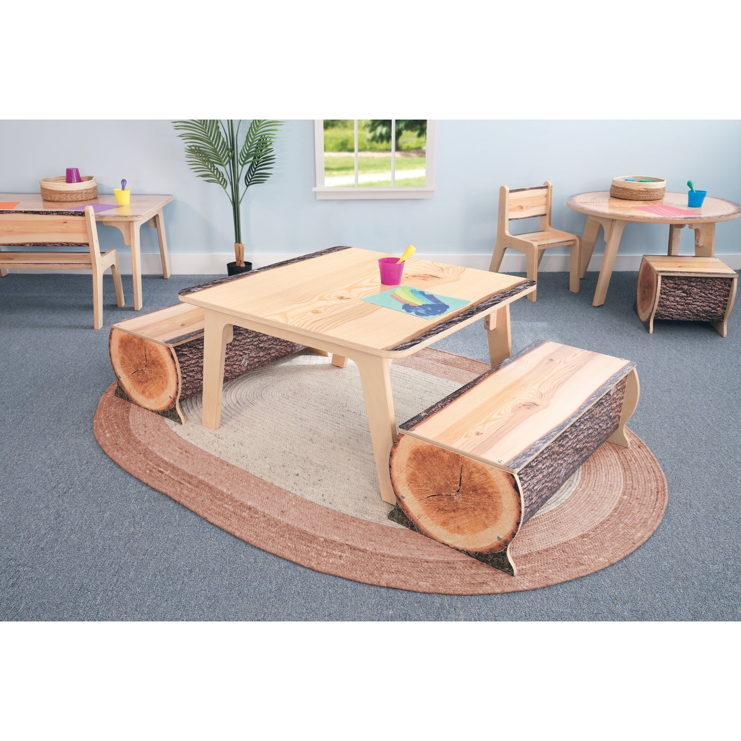 Nature View Live Edge Log Bench 10" Height