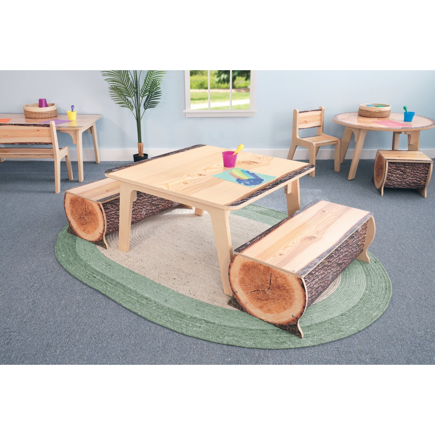 Nature View Live Edge Log Bench 14" Height