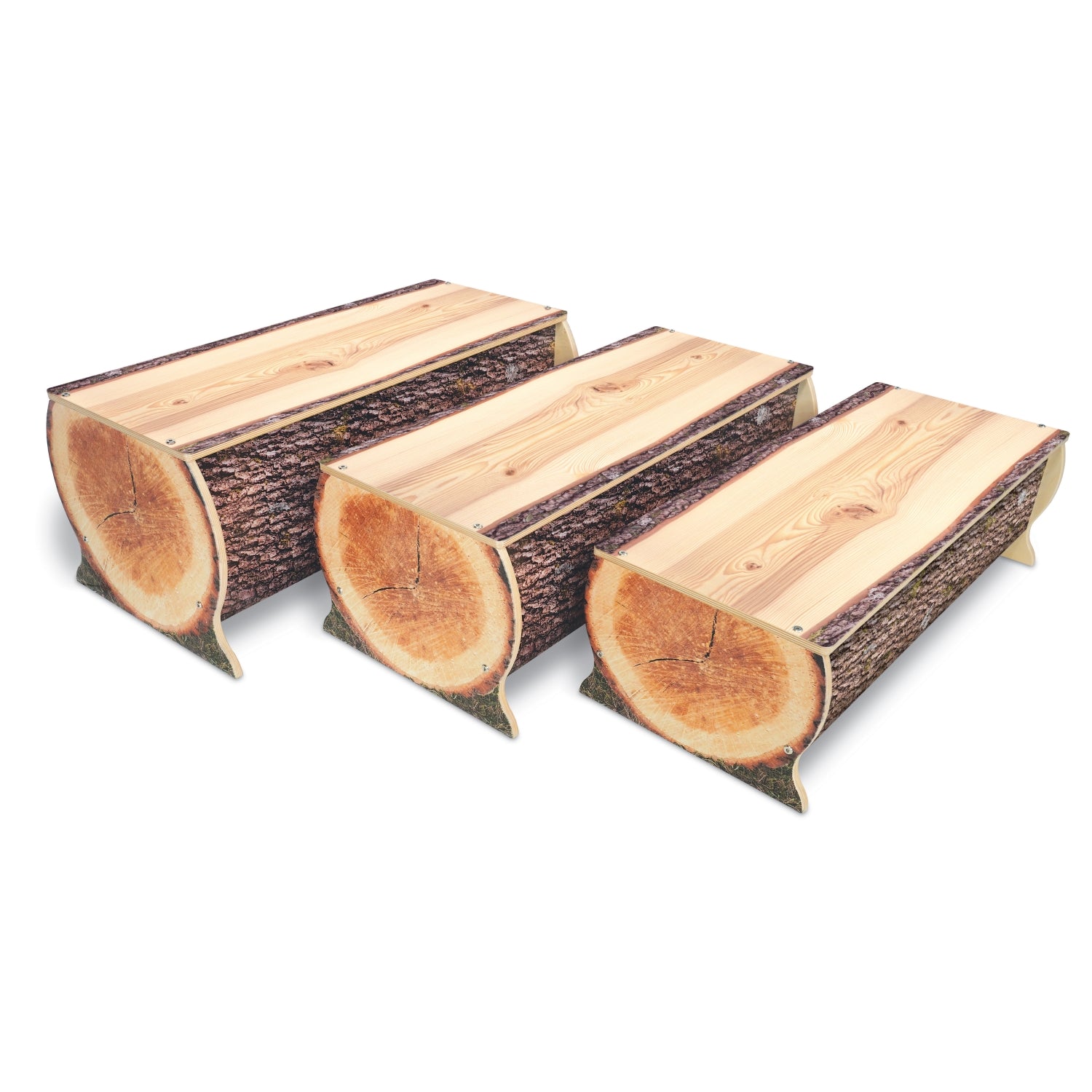 Nature View Live Edge Log Bench 14" Height
