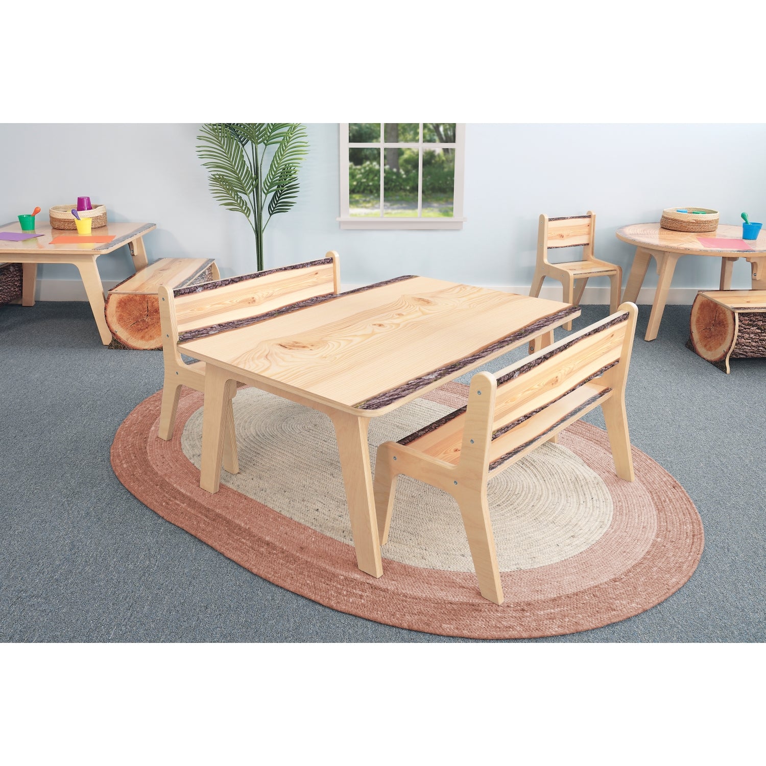 Nature View Live Edge Rectangle Table18" Height