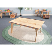 Nature View Live Edge Rectangle Table 22" Height