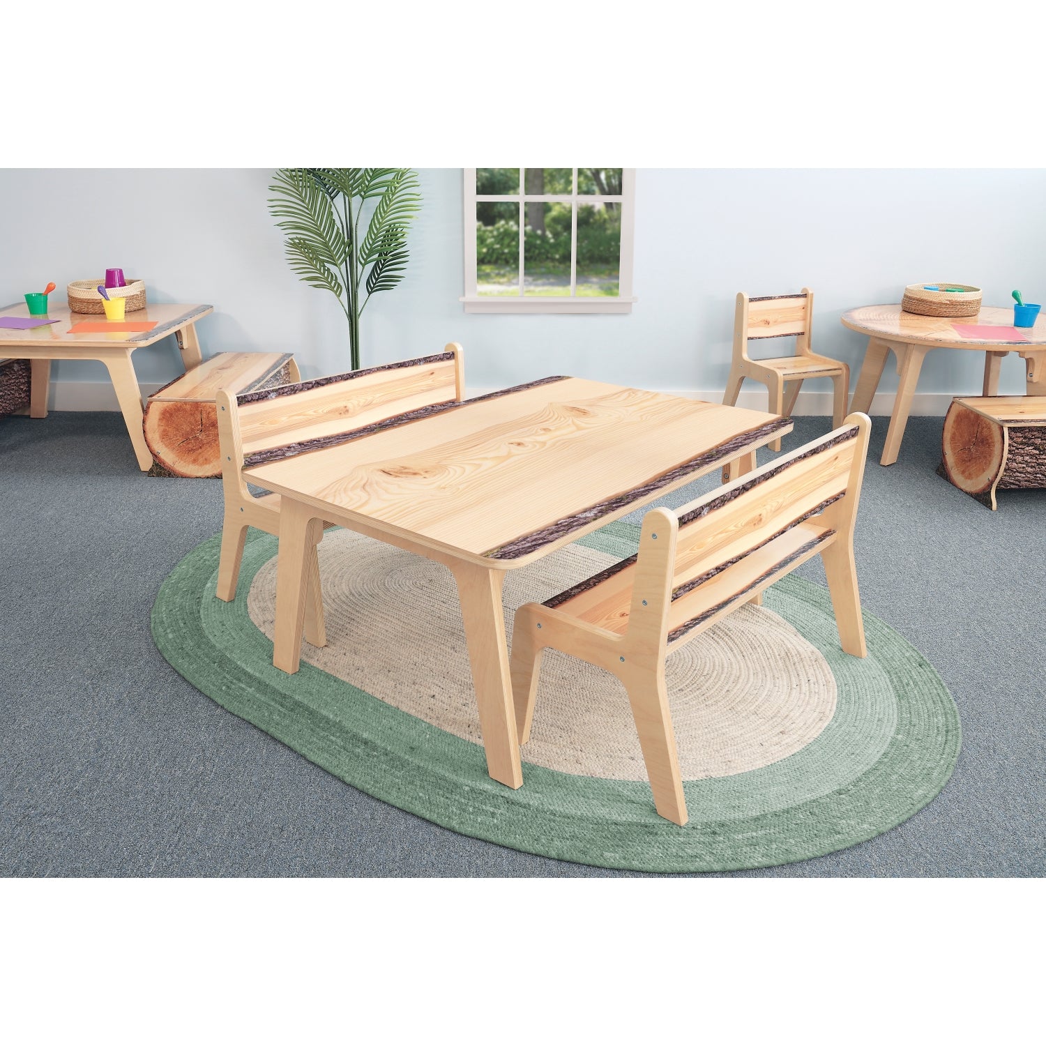 Nature View Live Edge Rectangle Table 22" Height