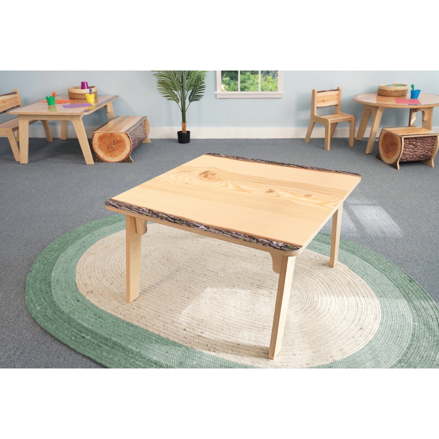Nature View Live Edge Square Table 22" Height