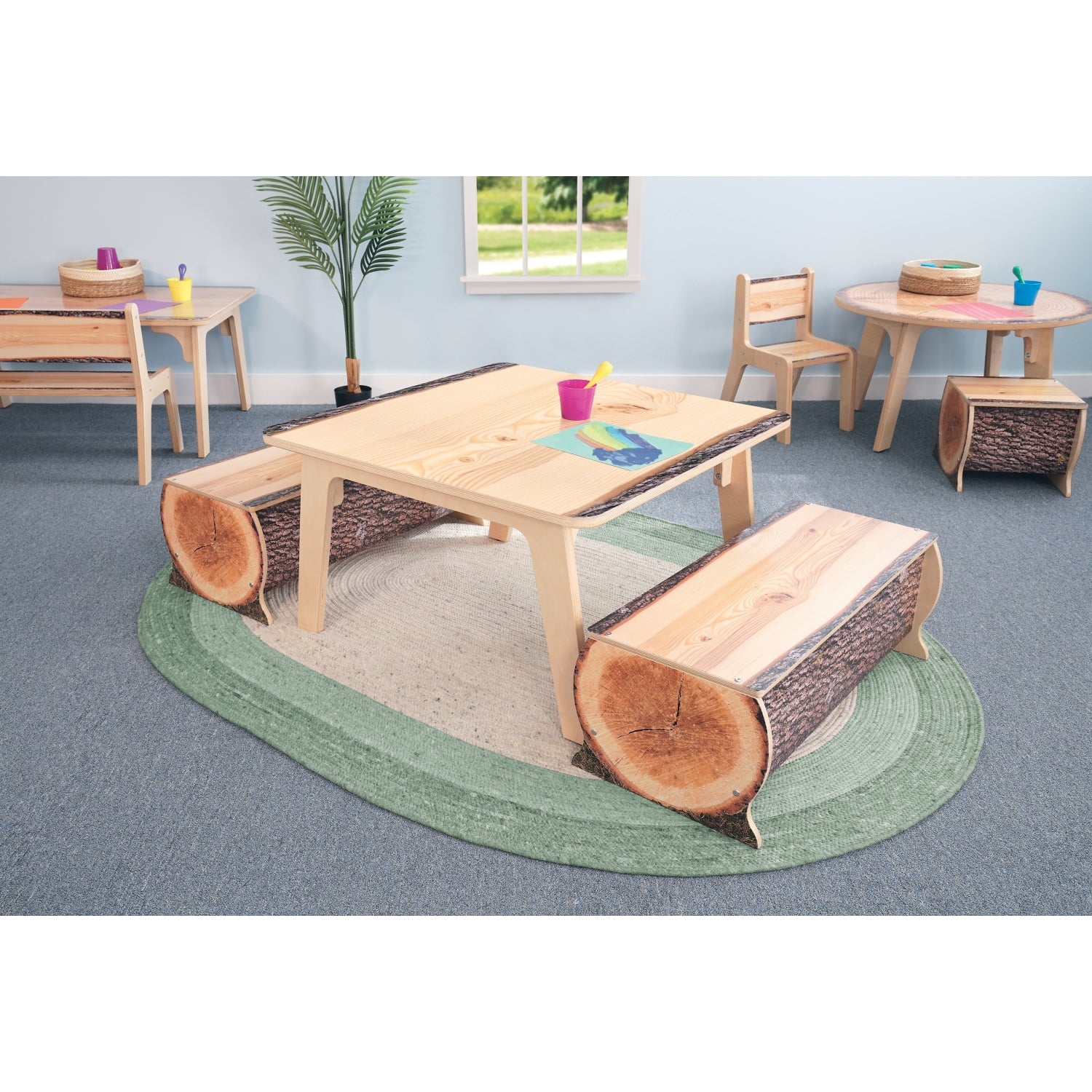 Nature View Live Edge Square Table 22" Height