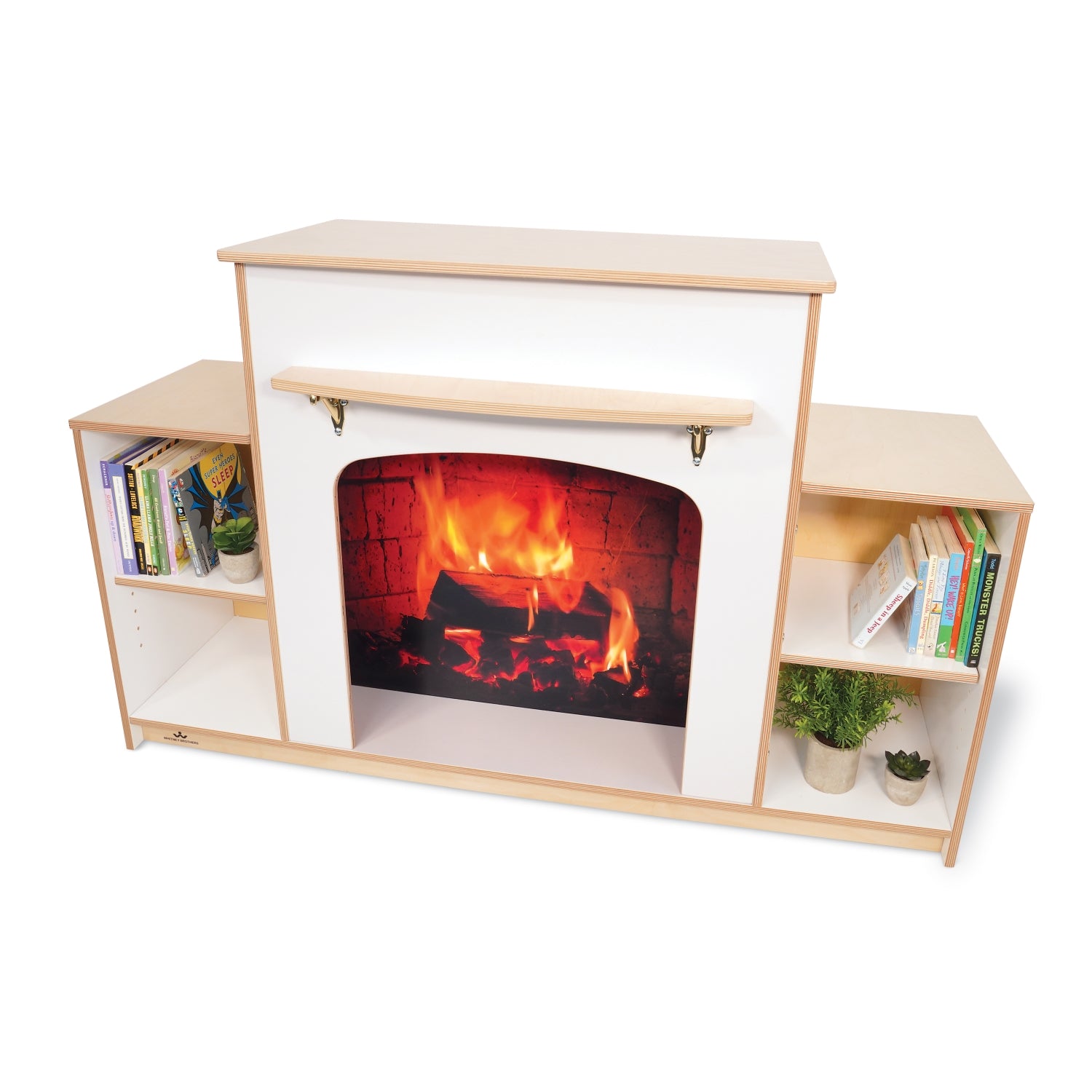 Warm And Welcoming Fireplace - White