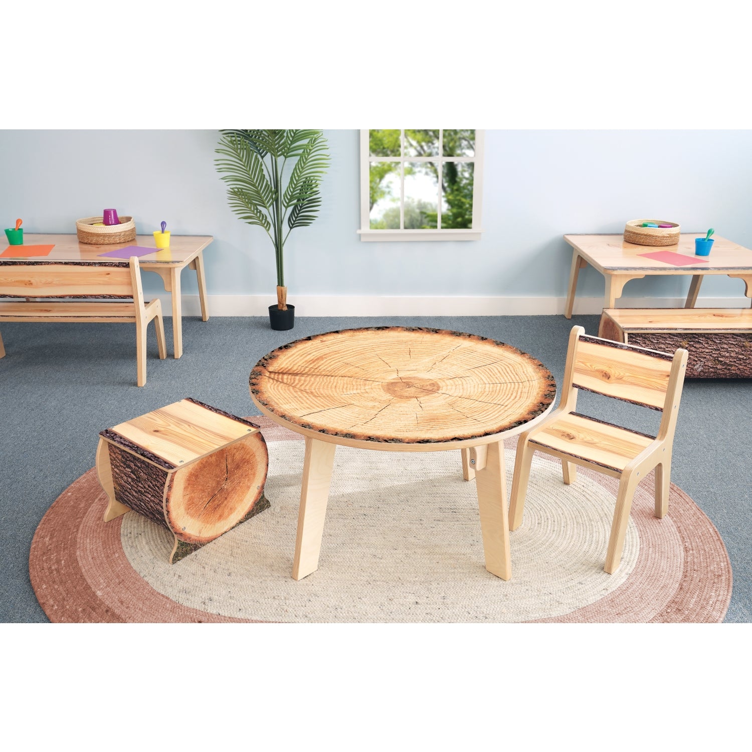 Nature View Live Edge Round Table 18" Height
