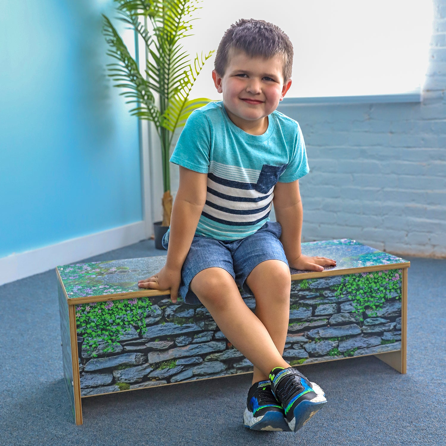 Nature View Stone Wall Bench 12" Height