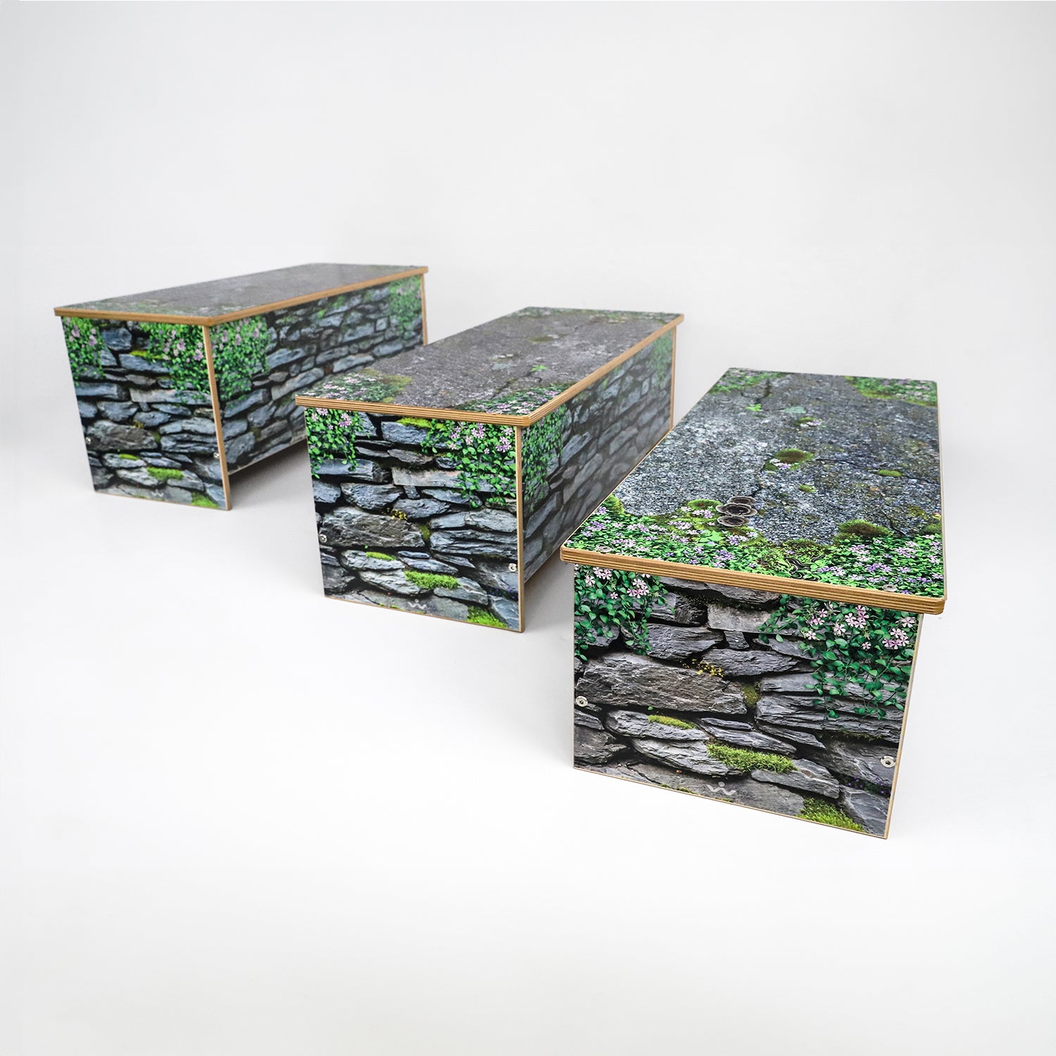 Nature View Stone Wall Bench 12" Height