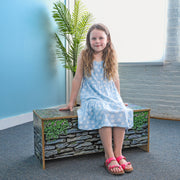 Nature View Stone Wall Bench 14" Height