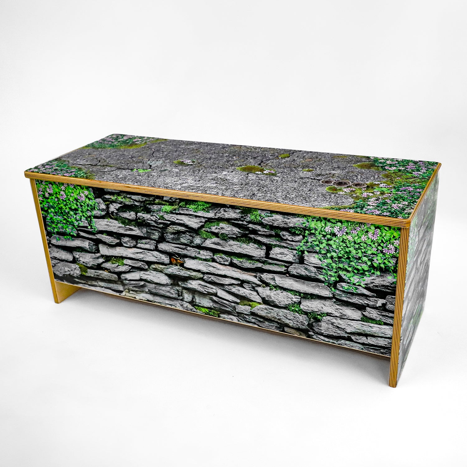 Nature View Stone Wall Bench 14" Height