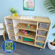 Elevated Combo Tray Storage Cabinet