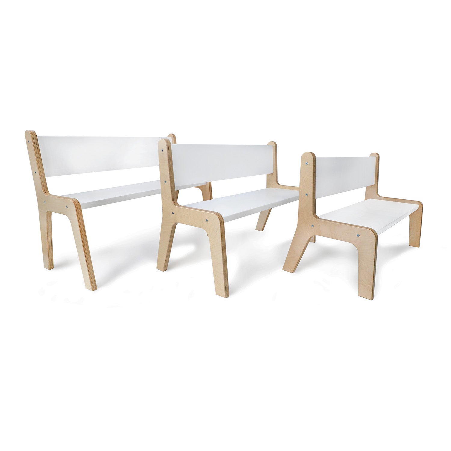 Whitney Plus 10" Height White Bench