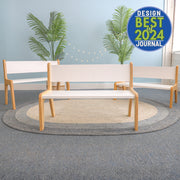 Whitney Plus 12" Height White Bench