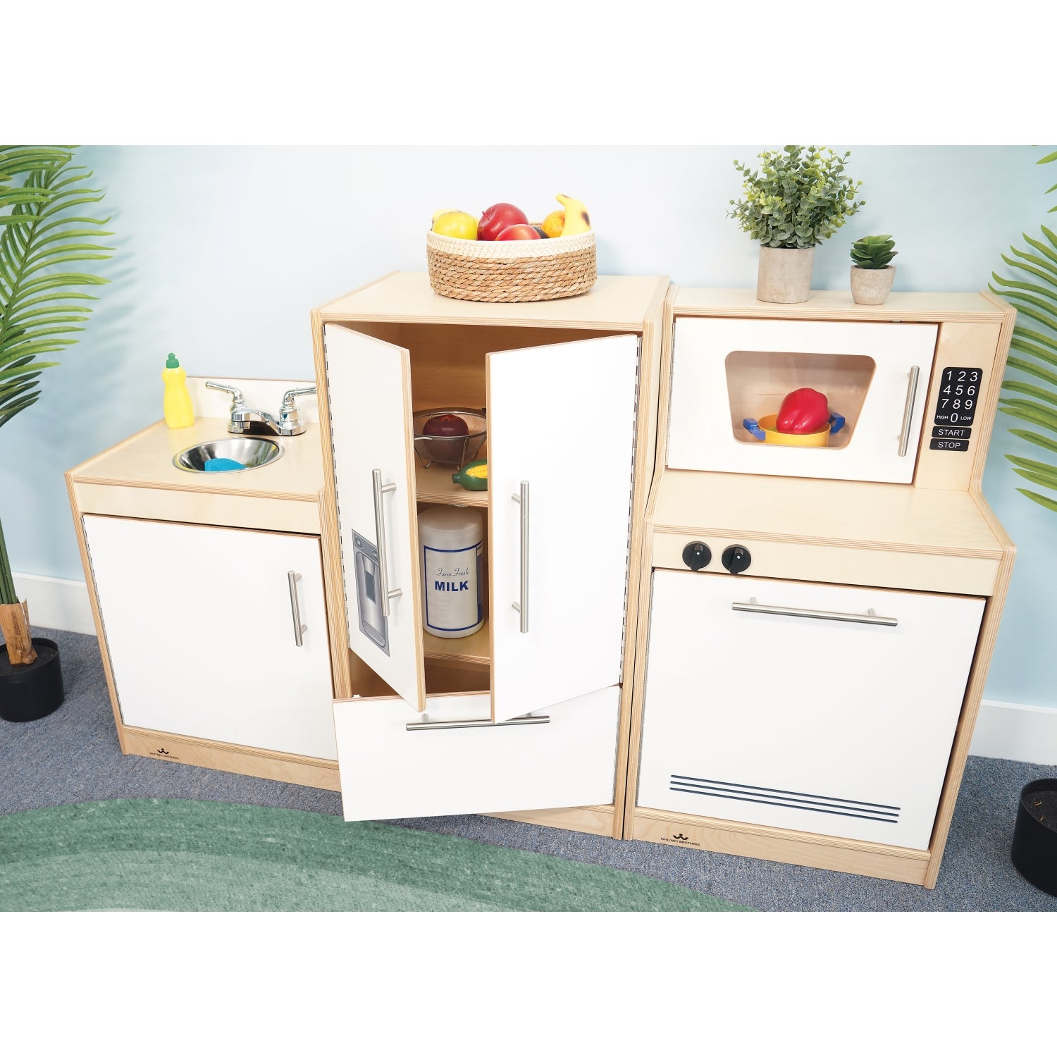 Contemporary Refrigerator - White