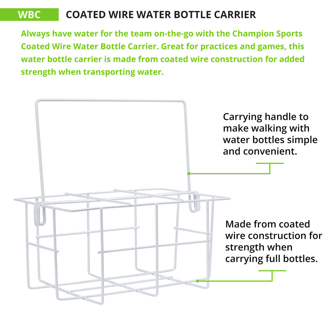 Coated Wire Water Bottle Carrier