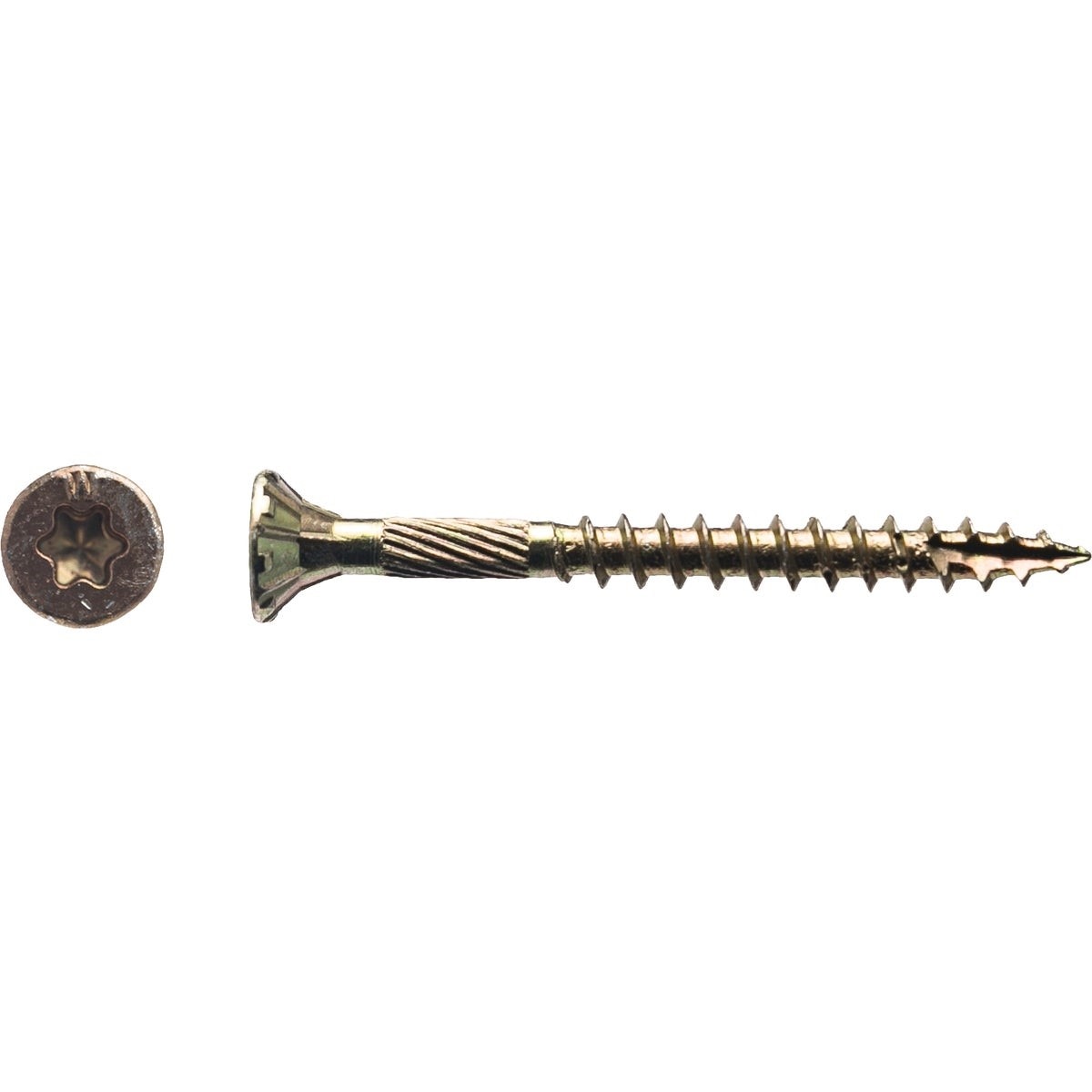 Big Timber #8 x 1-3/4 In. Yellow Zinc Flat Head Wood Screw (172 Ct., 1 Lb.)