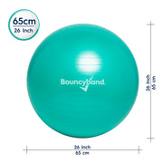 65cm Balance Ball No-Roll Weighted Seat-Green