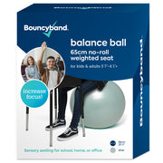 65cm Balance Ball No-Roll Weighted Seat-Silver