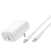 Belkin 42W Wall Charger C-C Bundle - White: iPhone & Samsung Compatibility Accessory