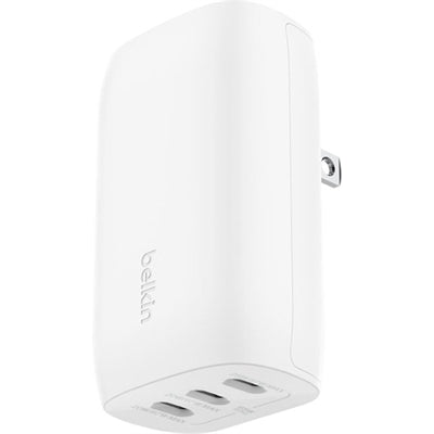 Belkin BoostCharge 3 Port USB-C Wall Charger with 67W Power Pass-Through - White