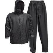 West Chester Protective Gear 2XL 3-Piece Black Polyester Rain Suit
