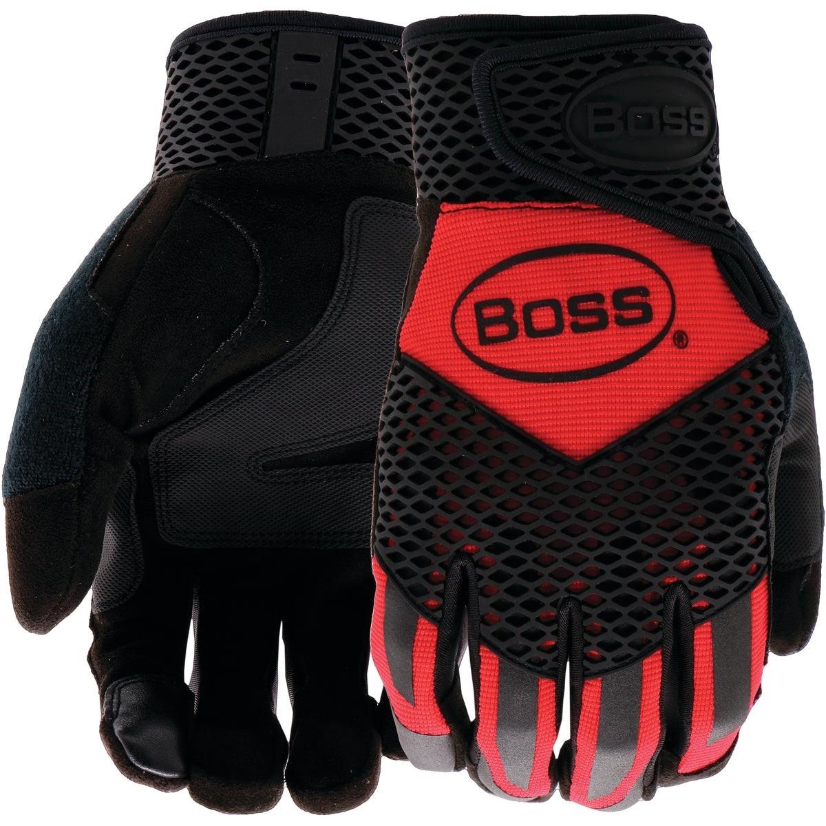 Boss Men's XL Synthetic Leather TPR Knuckle Work Glove