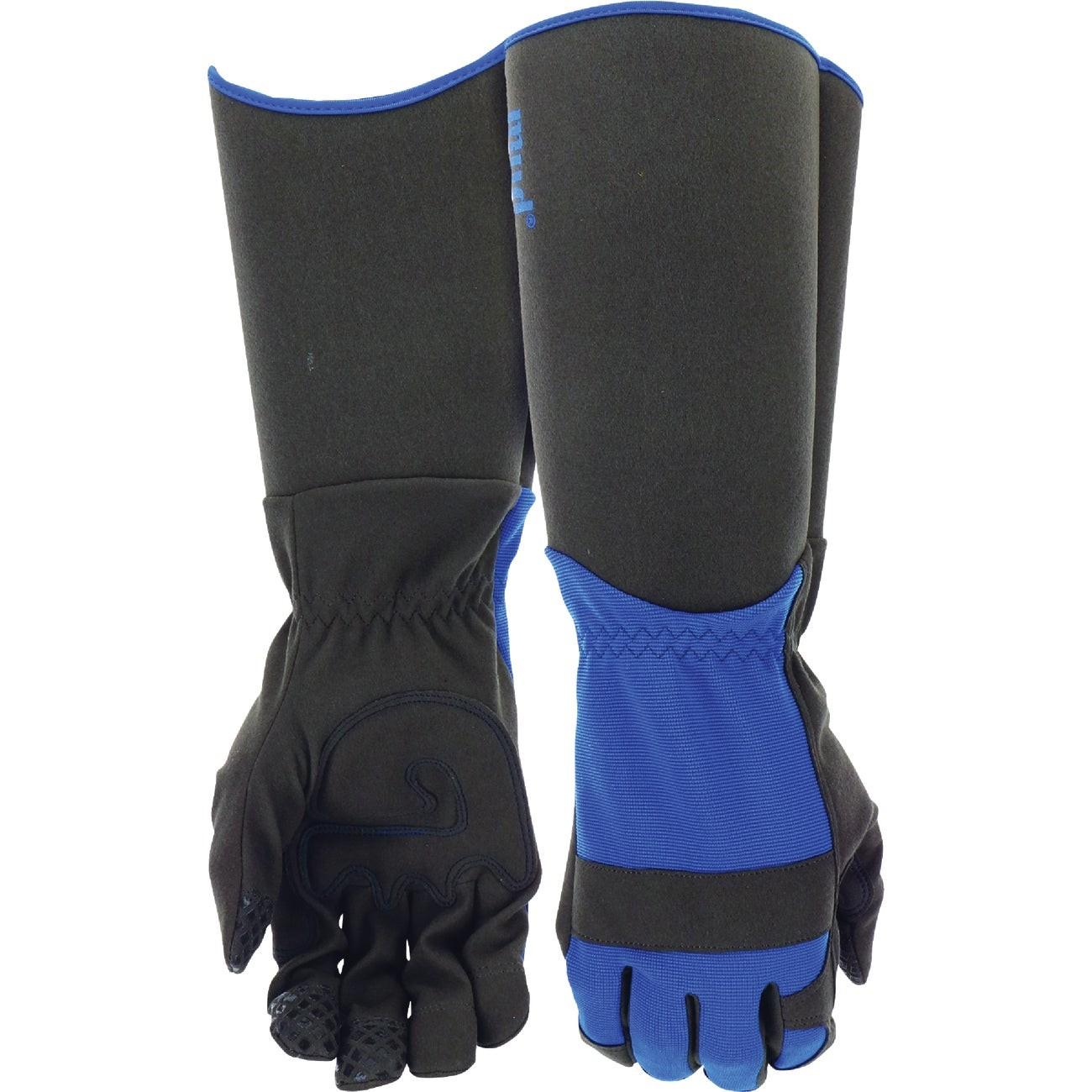 Mud Men's Large/XL Brilliant Blue Synthetic Leather Palm Extended Sleeve Gauntlet Glove