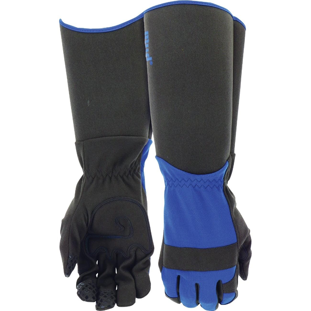 Mud Men's Medium/Large Brilliant Blue Synthetic Leather Palm Extended Sleeve Gauntlet Glove