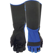 Mud Men's Medium/Large Brilliant Blue Synthetic Leather Palm Extended Sleeve Gauntlet Glove