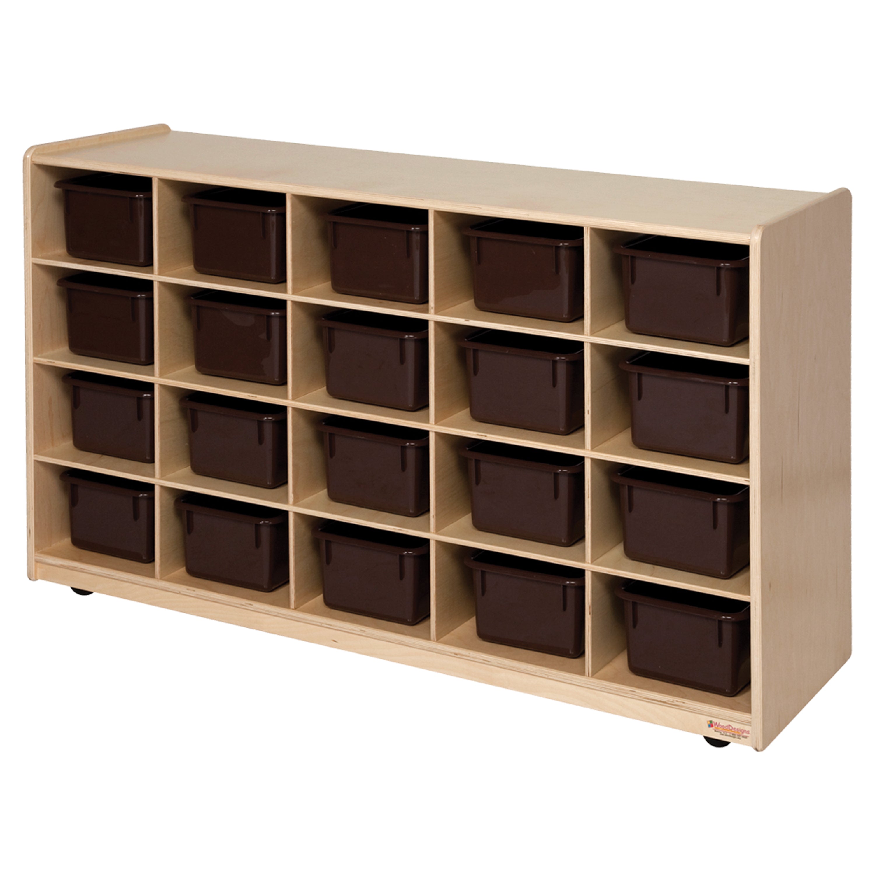 20 Tray Storage with Brown Trays