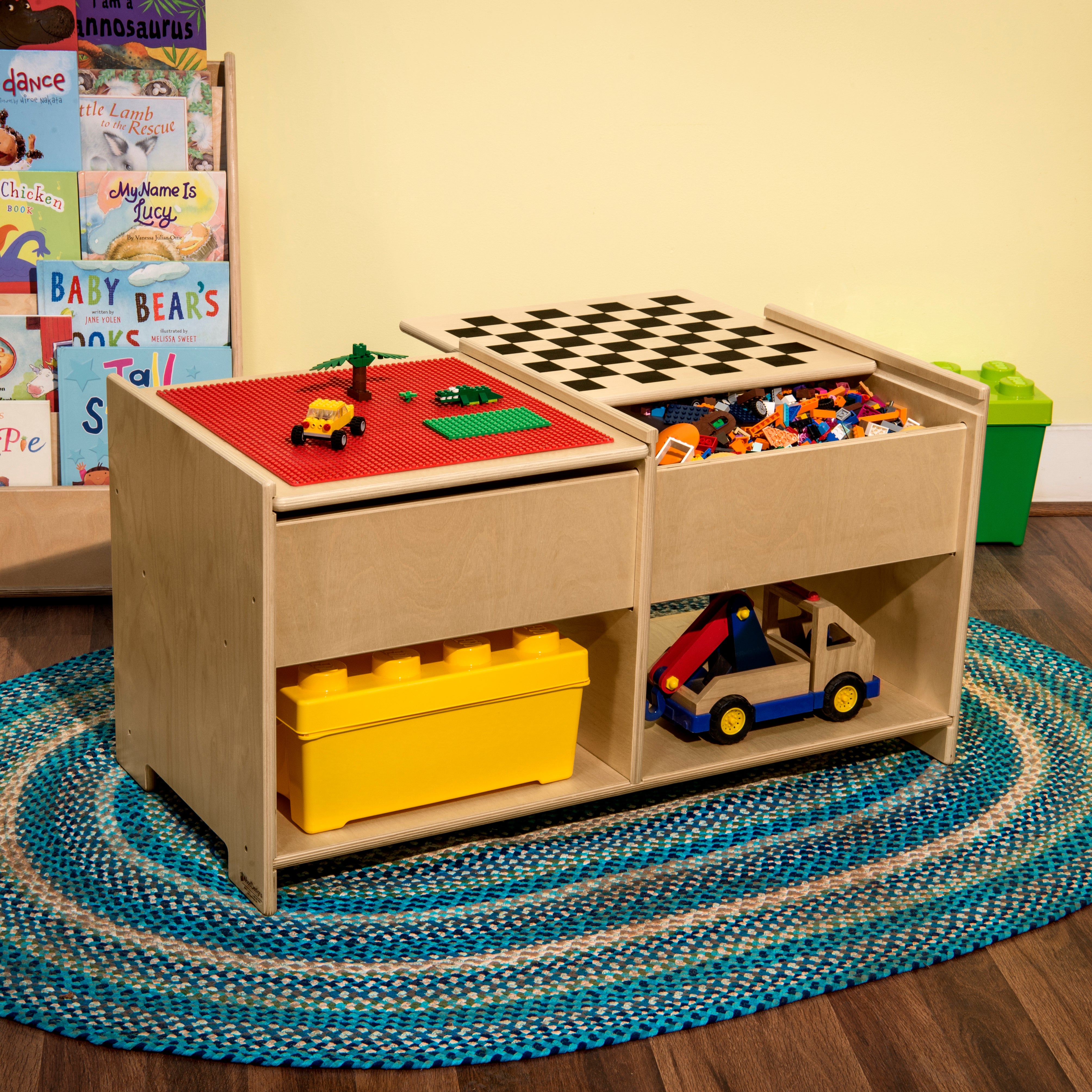Build-N-Play Table with Checkerboard