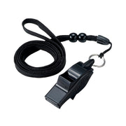 Whistles Sports Equipment Dolfin Pealess Whistle. Includes Lanyard, Black