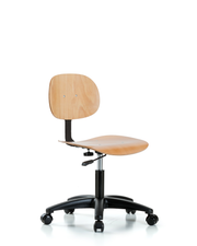 Wood Chair - Desk Height with Casters