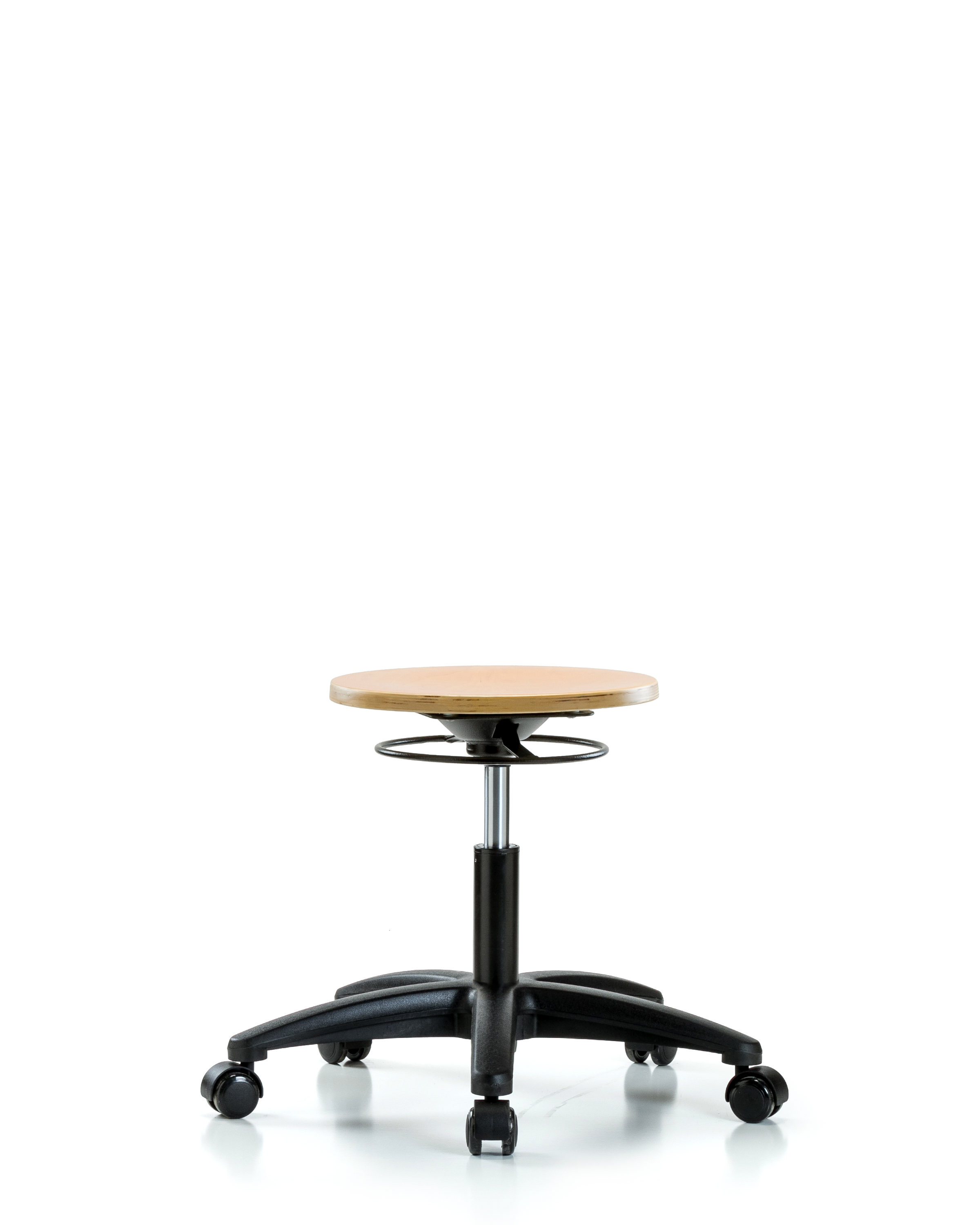 Wood Stool - Desk Height with Casters