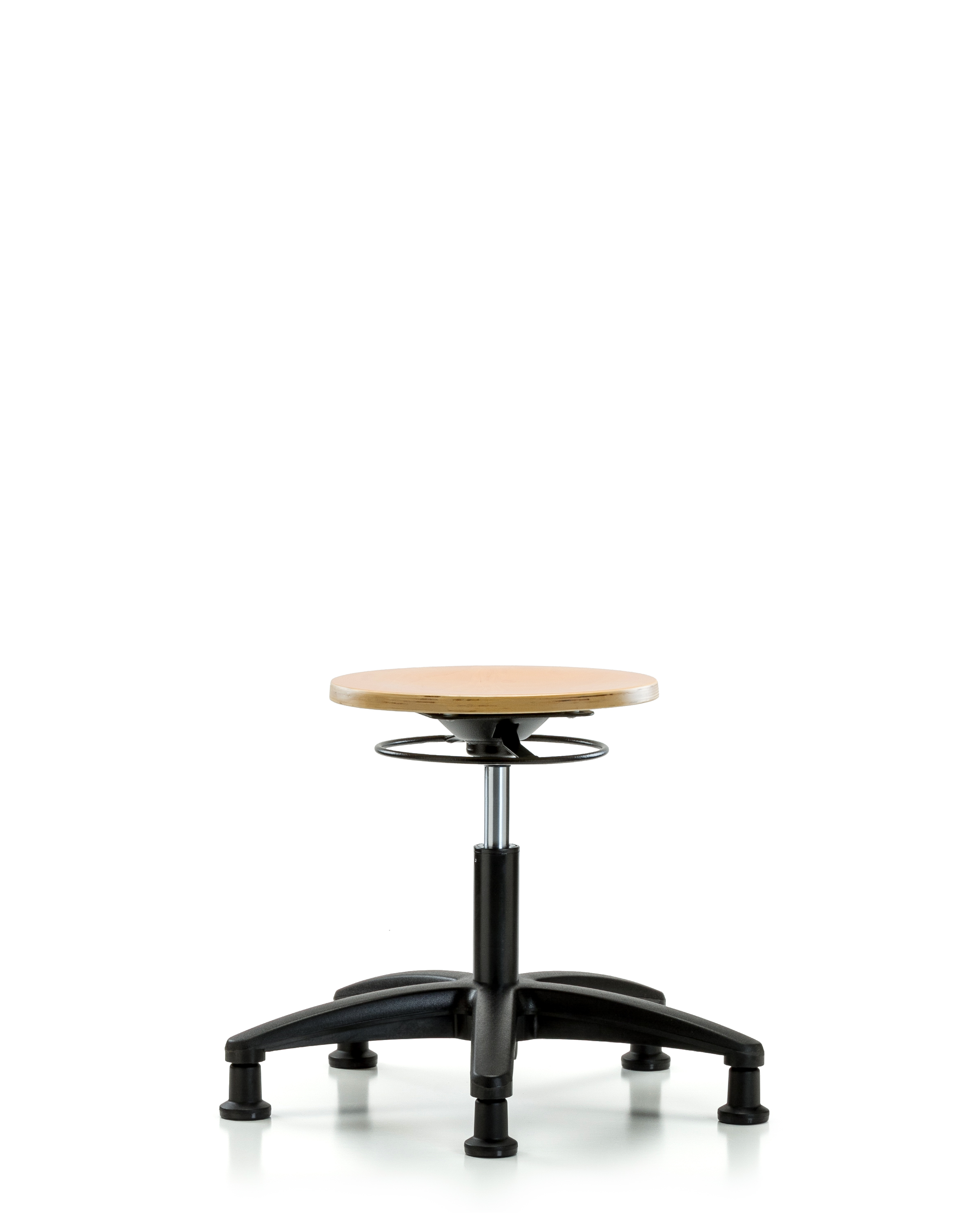 Wood Stool - Desk Height with Stationary Glides