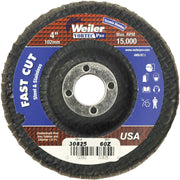 Weiler Vortec 4 In. x 5/8 In. 60-Grit Type 29 Angle Grinder Flap Disc