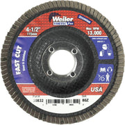 Weiler Vortec 4-1/2 In. x 7/8 In. 80-Grit Type 29 Angle Grinder Flap Disc