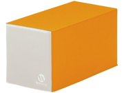 Blocmodules Long Cube - Light Orange/Ivory, 23.6"L x 11.8"W x 11.8"H