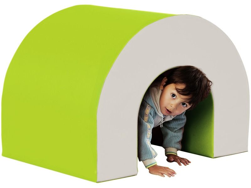 Blocmodules Tunnel - Light Green/Ivory, 31.5"L x 23.6"W x 23.6"H