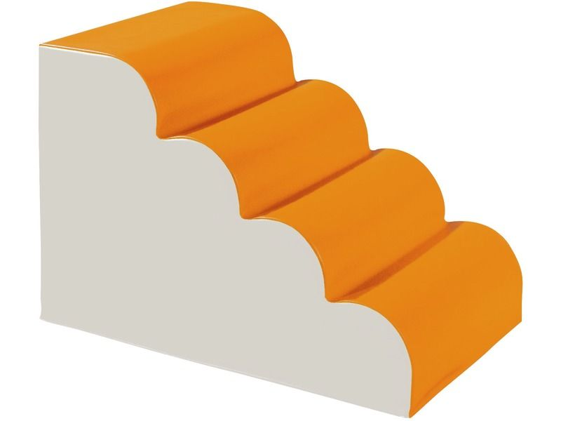 Blocmodules Maxi Bump - Light Orange/Ivory, 35.4"L x 23.6"W x 23.6"H