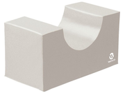 Blocmodules Rectangular Bridge - Light Grey/Ivory, 23.6"L x 11.8"W x 11.8"H