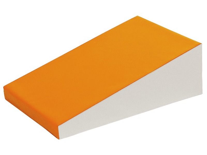 Blocmodules Large Ramp - Light Orange/Ivory, 35.4"L x 23.6"W x 2.8"-11.8"H