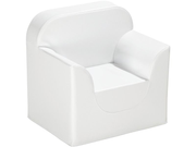 Armchair Club - White, 22.6"L x 17.7"W x 21.7"H