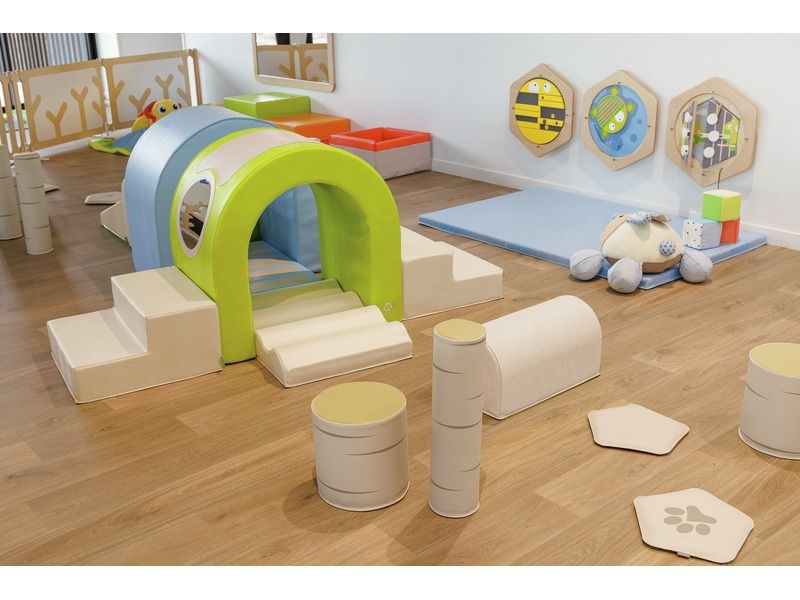 Tiny Tot Module Baby Arch With Mirrors - Light Green/Ivory, 28.3"L x 18.9"W x 28.3"H