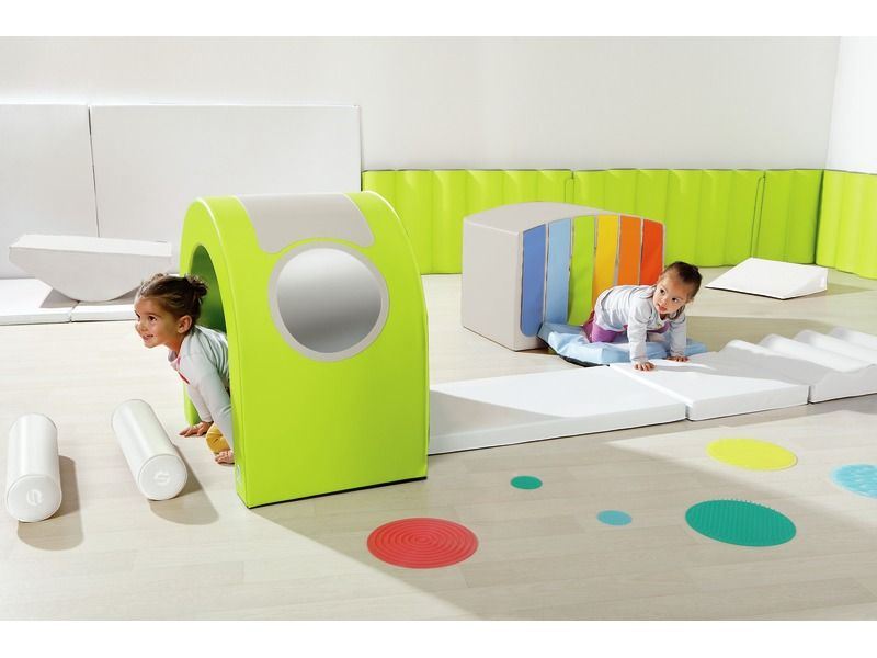 Tiny Tot Module Baby Arch With Mirrors - Light Green/Ivory, 28.3"L x 18.9"W x 28.3"H