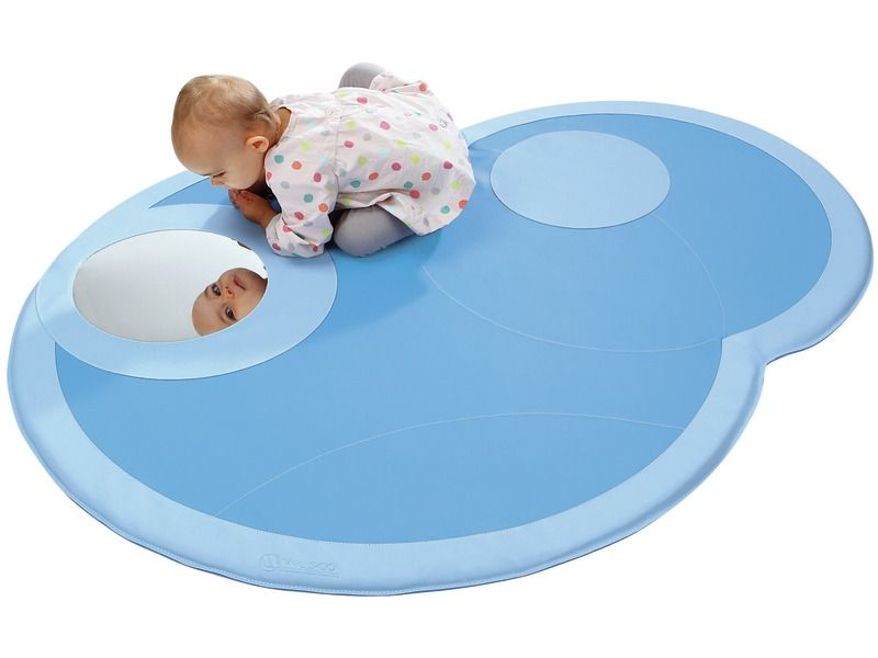 Nature Mirror Mat Aquatic - Blue/Light Blue, 47.2"L x 45.7"W x 0.8"Th