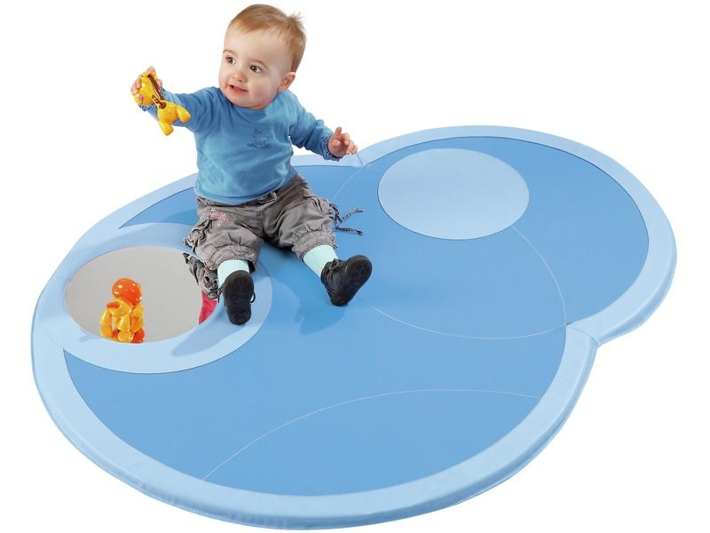 Nature Mirror Mat Aquatic - Blue/Light Blue, 47.2"L x 45.7"W x 0.8"Th