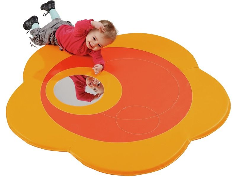 Nature Mirror Mat Floral - Orange/Light Orange