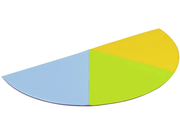 Tri-Coloured Double Sided Semi Circular Mat