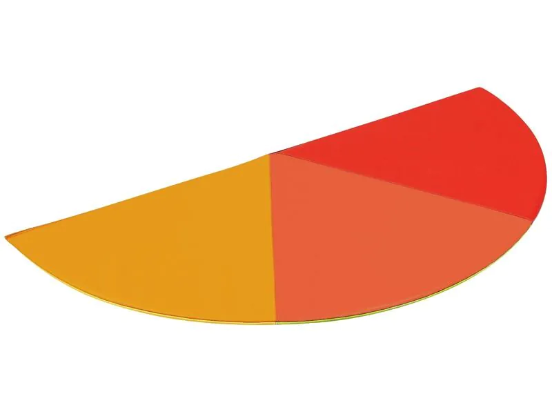 Tri-Coloured Double Sided Semi Circular Mat